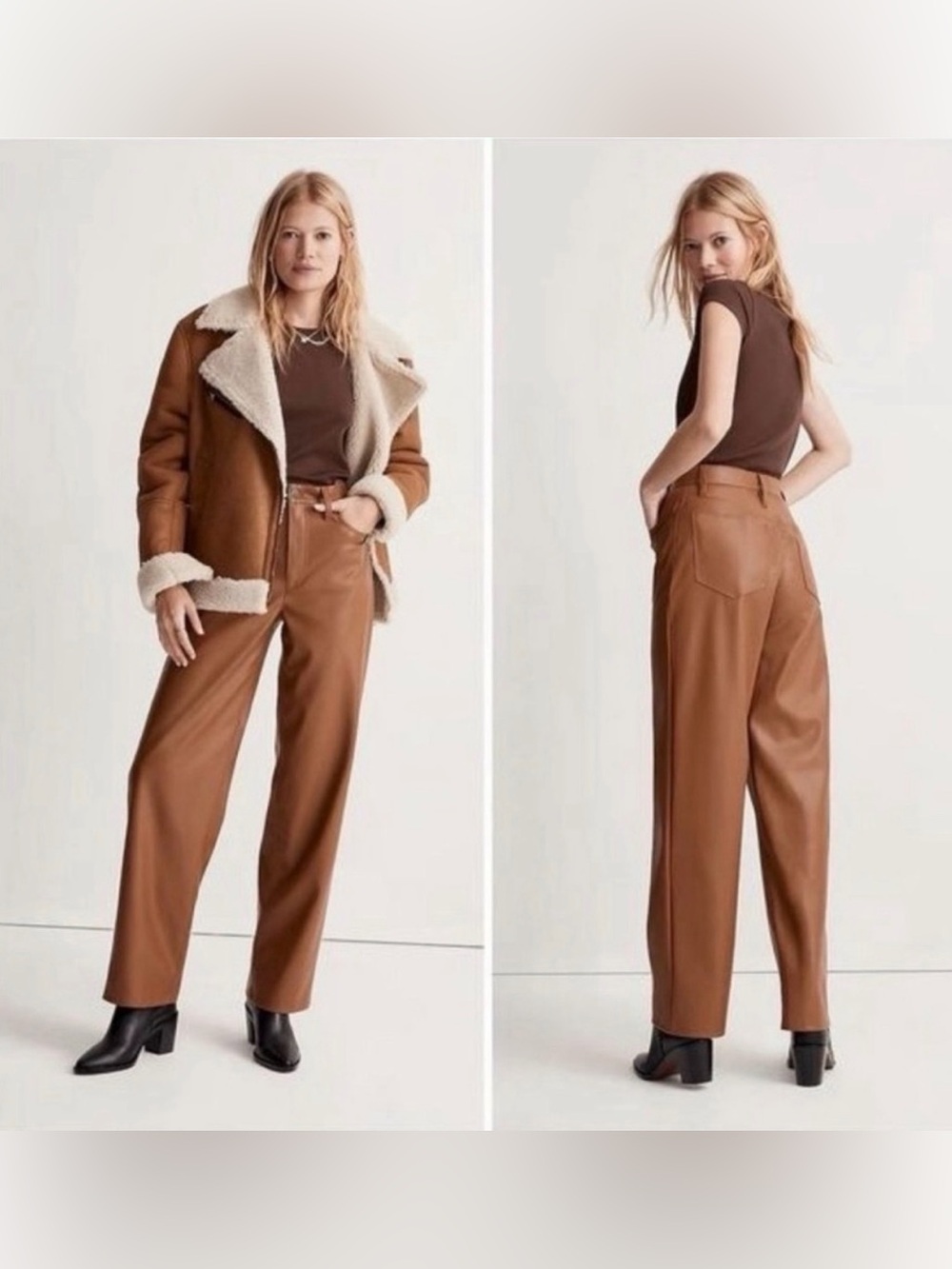 MADEWELL The Perfect Vintage Wide-Leg Pant: Faux Leather Edition